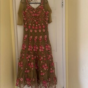 Anarkali, Desi fashion, festive Indian dress Sangeet Wedding length 55